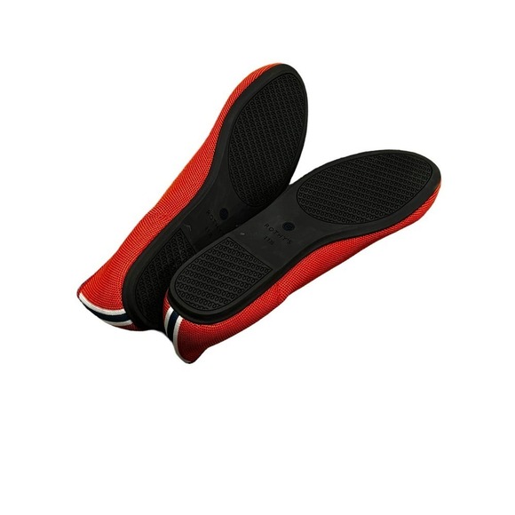 Rothy's Orange Persimmon Marina Heel Stripe Round Toe Flat Size W11.5 NWOB - Picture 7 of 8